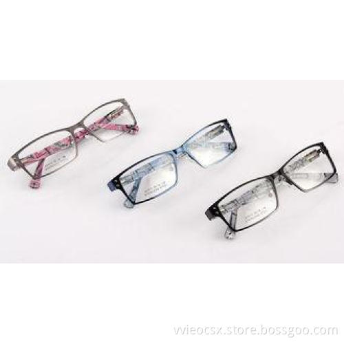 Blue Full Rim Metal Optical Frames For Oval Faces , Trendy